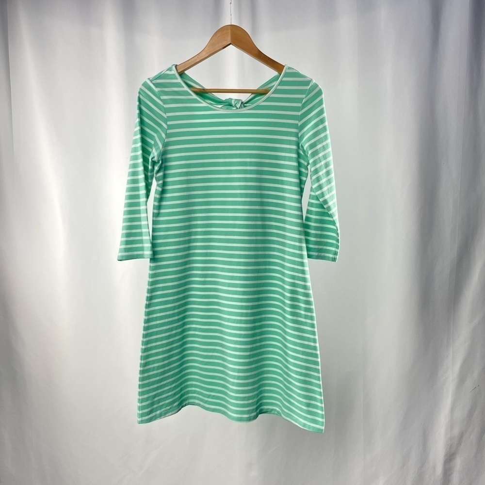 Duffield Lane Cotton Blend 3/4 Sleeve Stripe Dress‎ in Mint Size Small